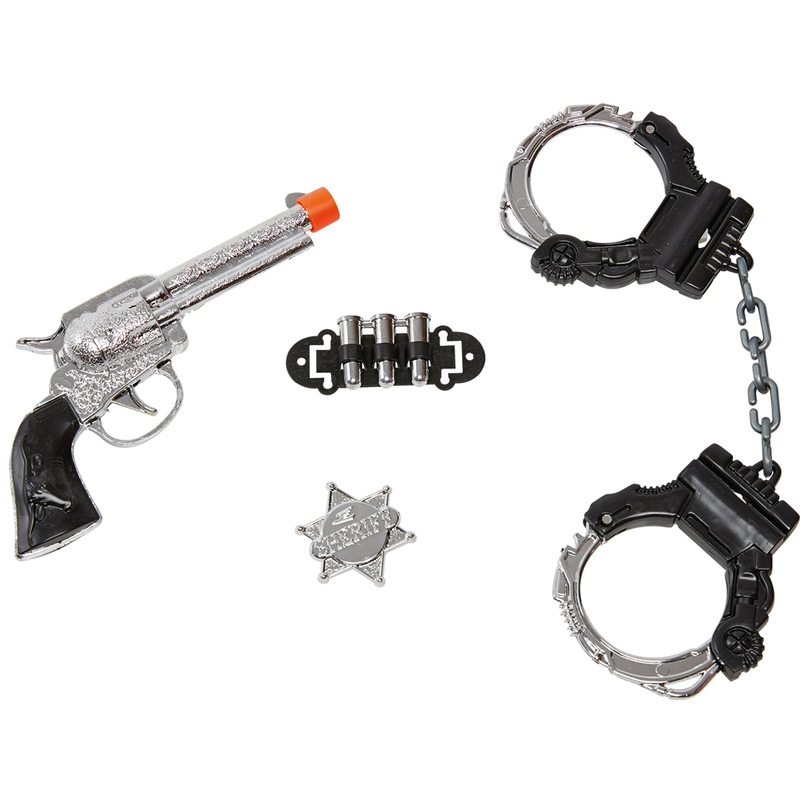 4-piece sheriff costume accessories set