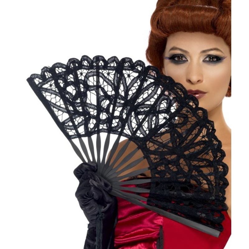 Baroque black Gothic fan