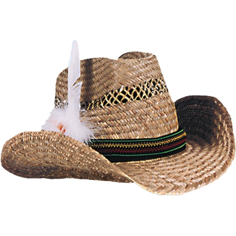 Classic cowboy hat with feather
