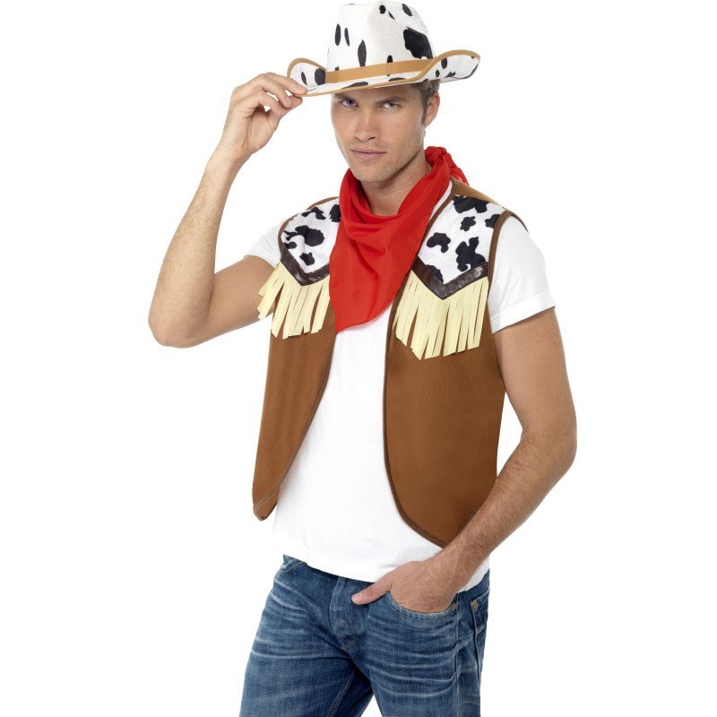 Cowboy costume in cowhide design