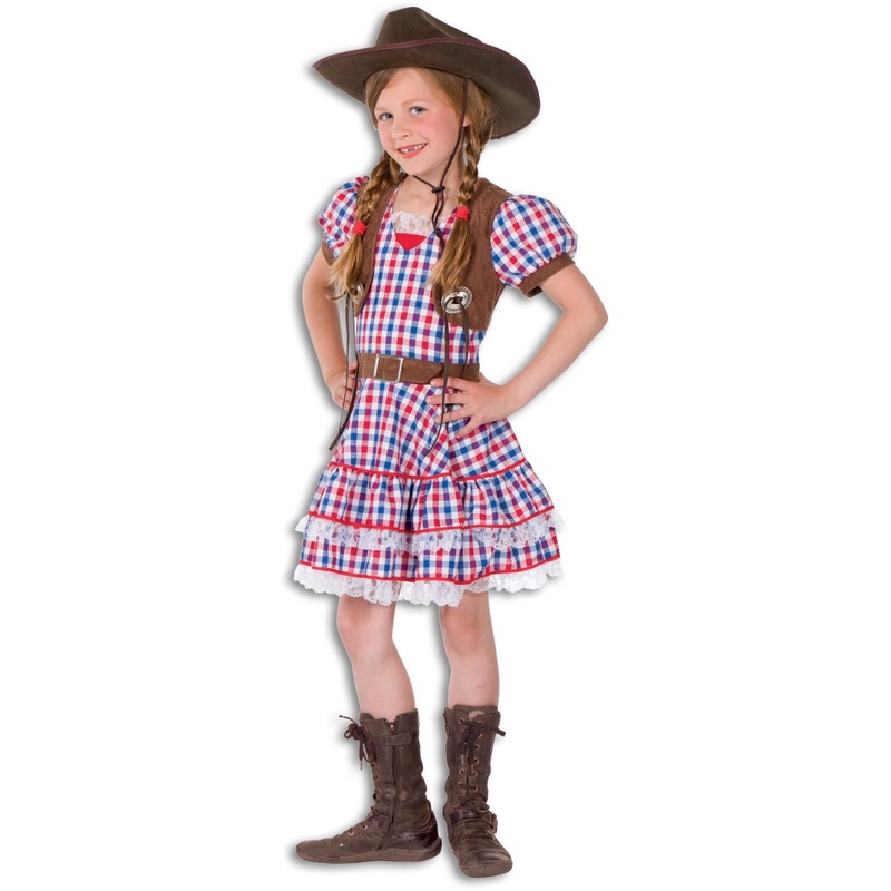 Cowgirl plaid western dress for girls 104