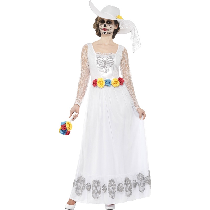 Day of the dead bride costume for women S
