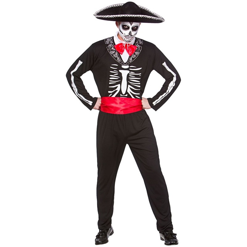 Dia de los Muertos skeleton suit for men S