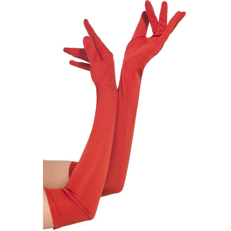 Diva Gloves Long Red 52cm