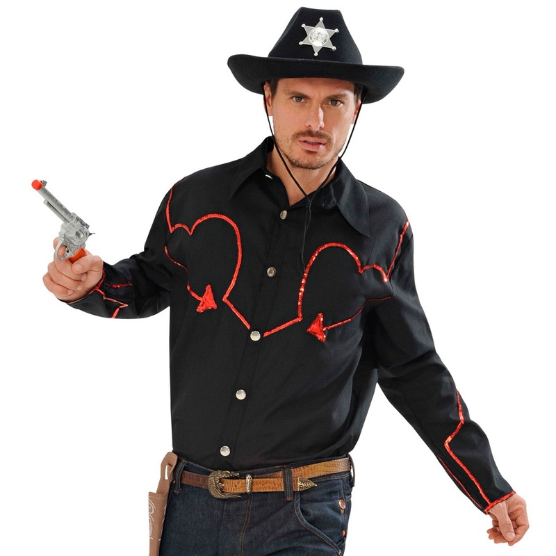 Lewis black western shirt M-L