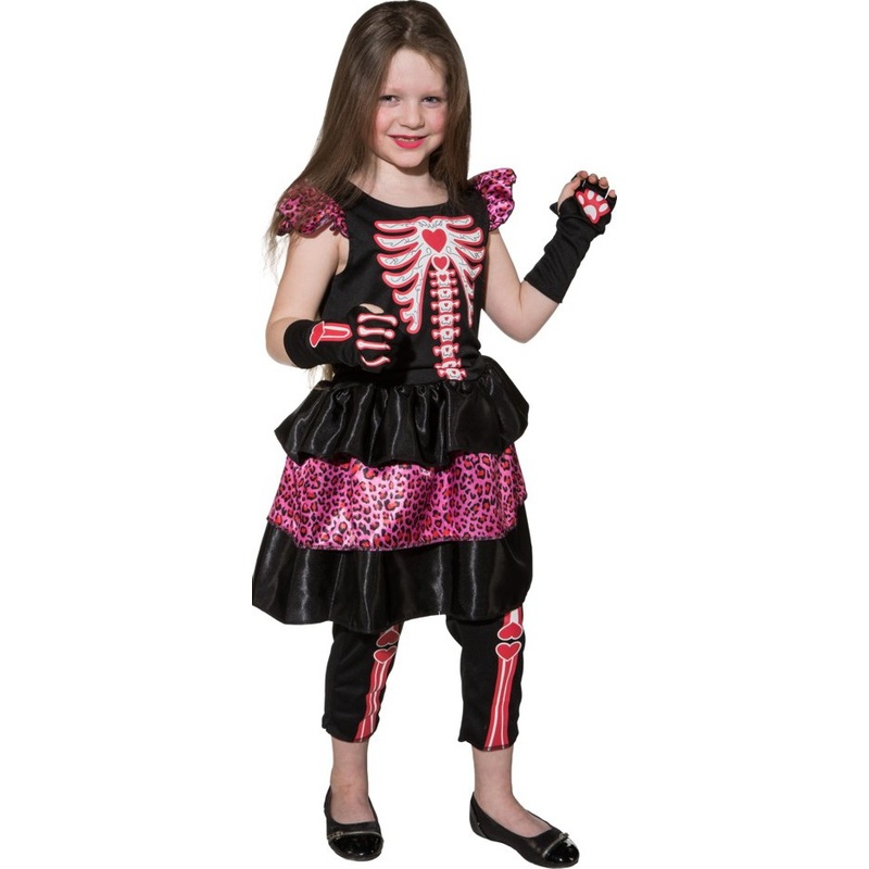 Pinkie skeleton costume for girls 116