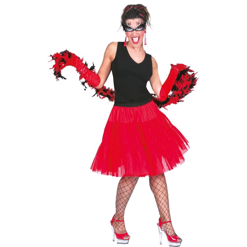 Red 80s tulle skirt