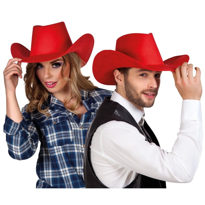 Red classic cowboy hat