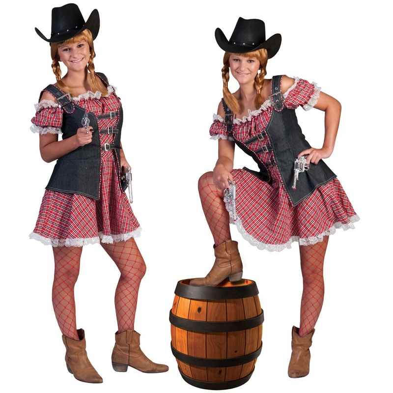 Red Western Texas ladies costume 32-34