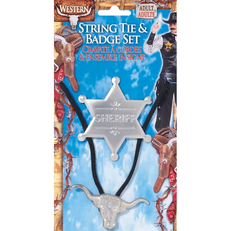 Sheriff star & bull head necklace
