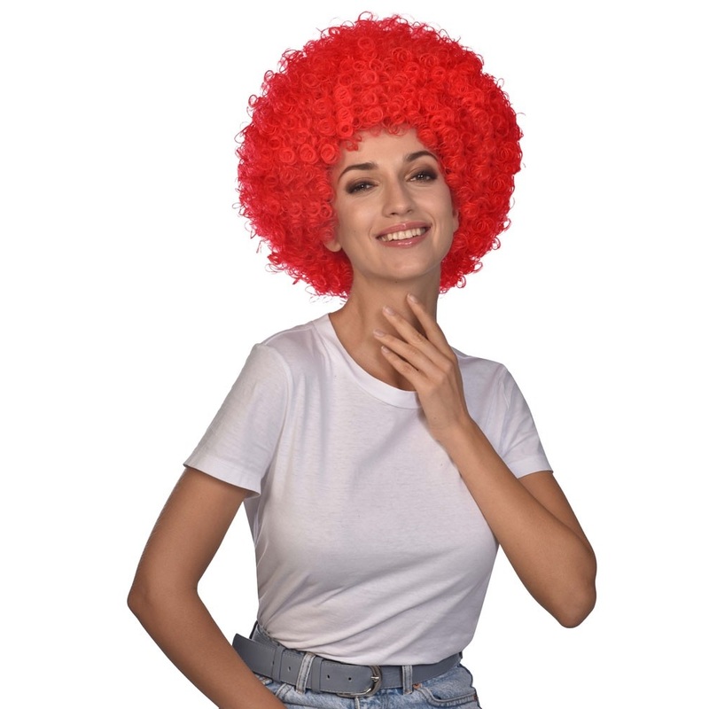 Afro wig Carnival red
