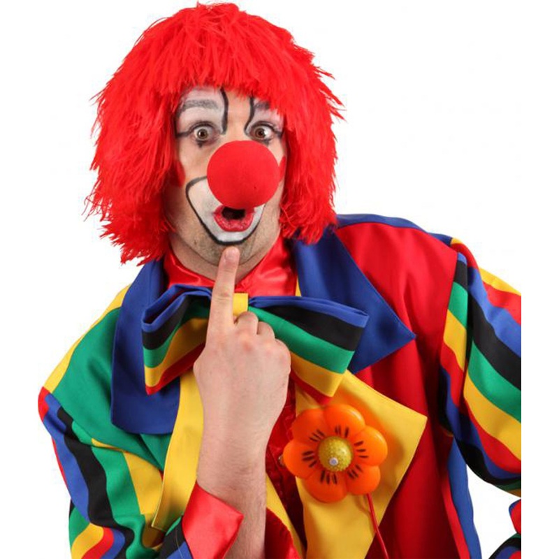 Clown wig Johnny red