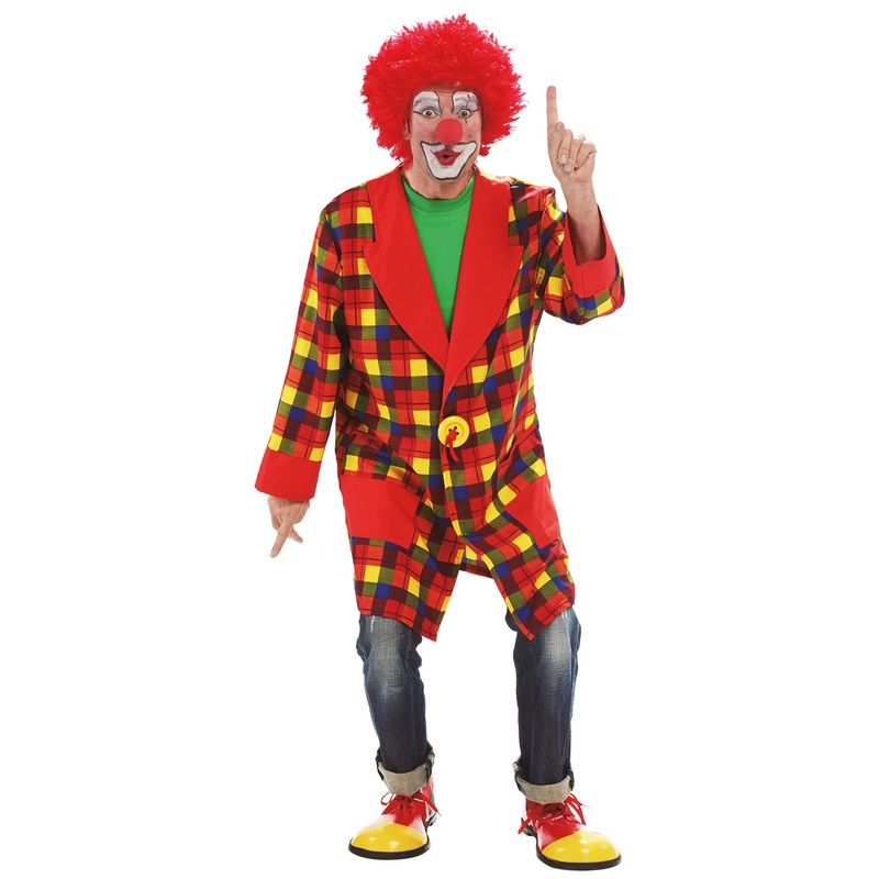 Colorful checked clown jacket 50