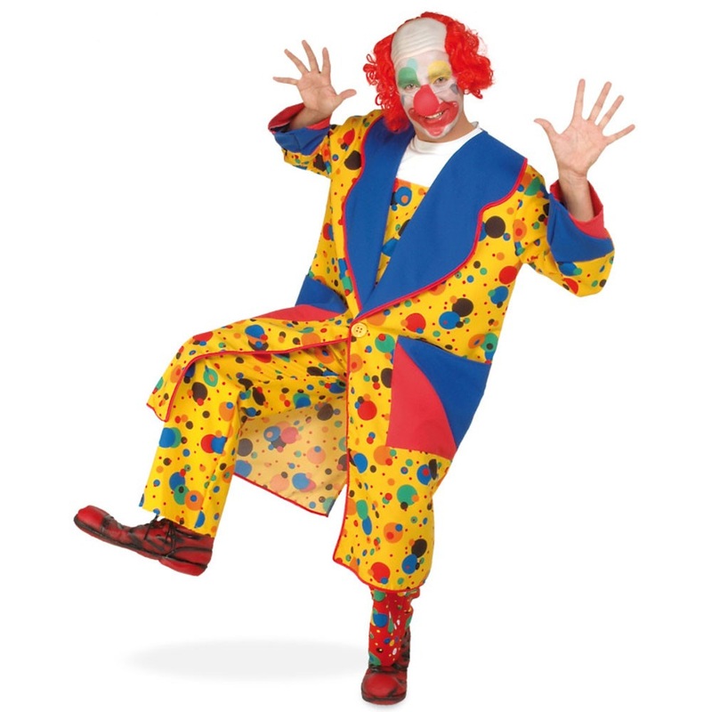 Colorful clown coat men L