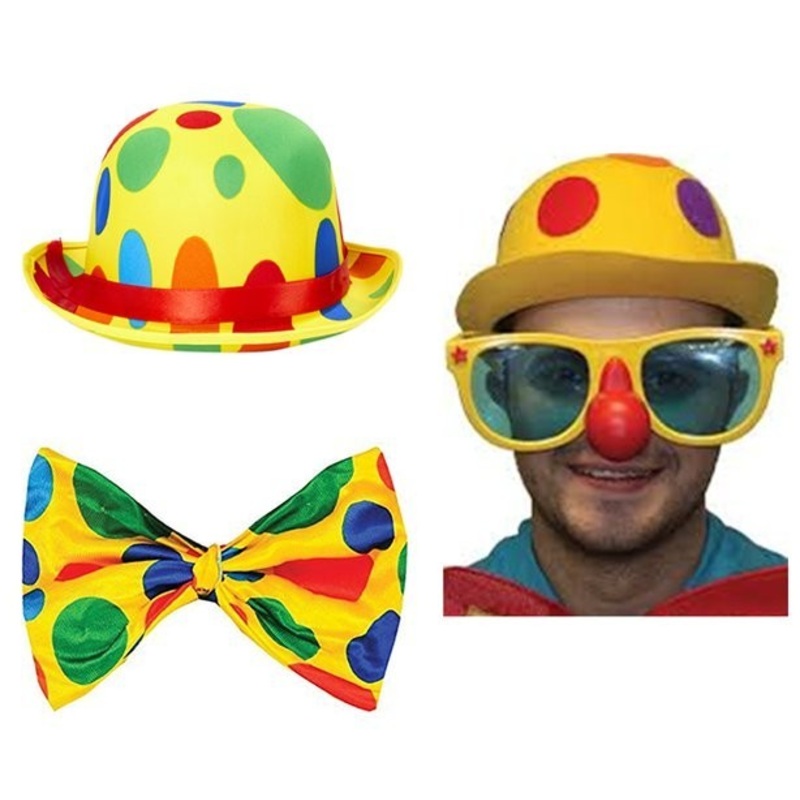 Colorful clown disguise set