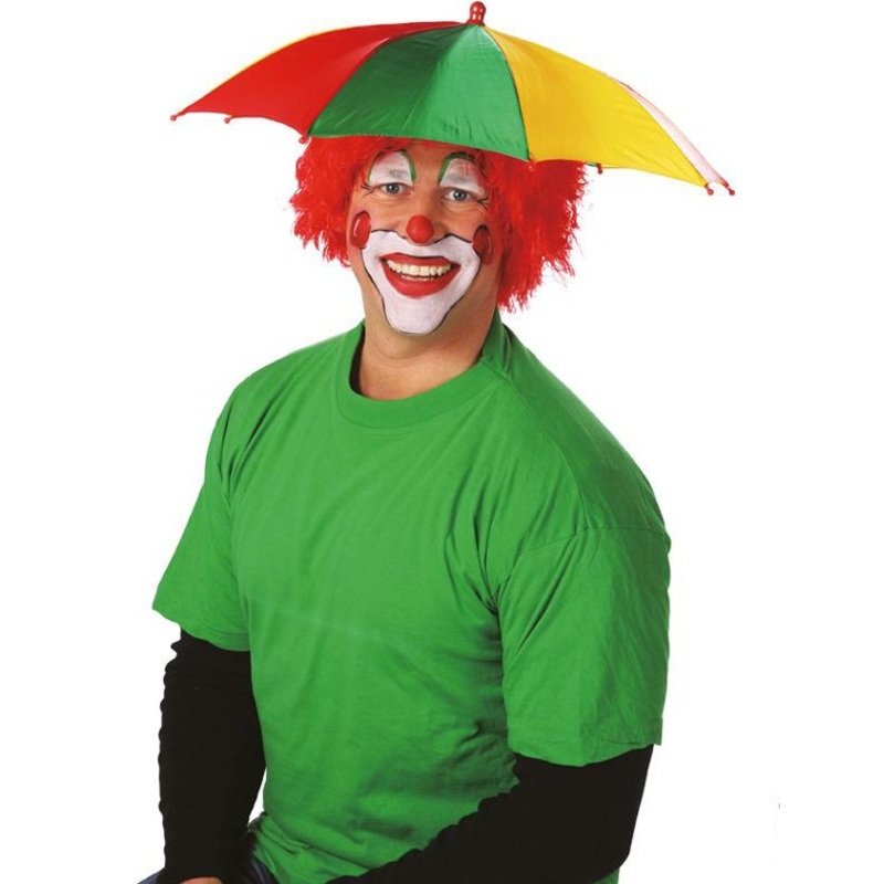 Colorful clown umbrella hat