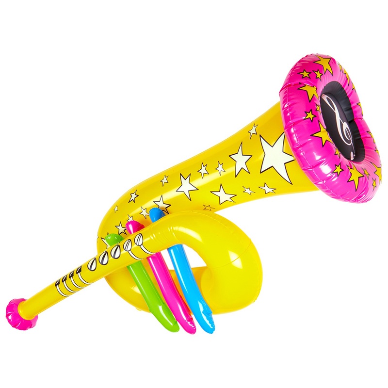 Colorful Inflatable Clown Trumpet 63cm
