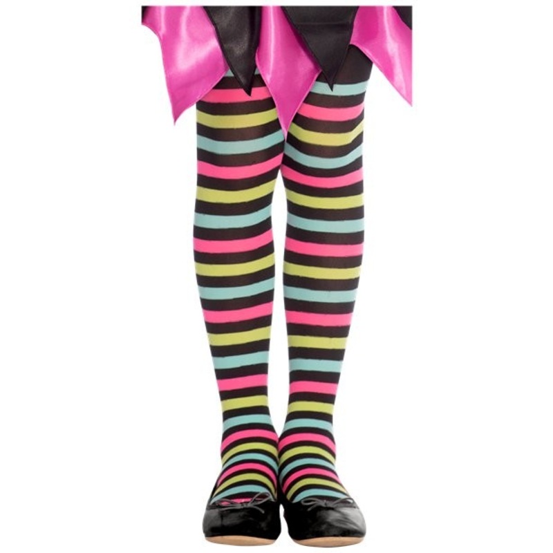 Colorful striped tights for children 3-5 years