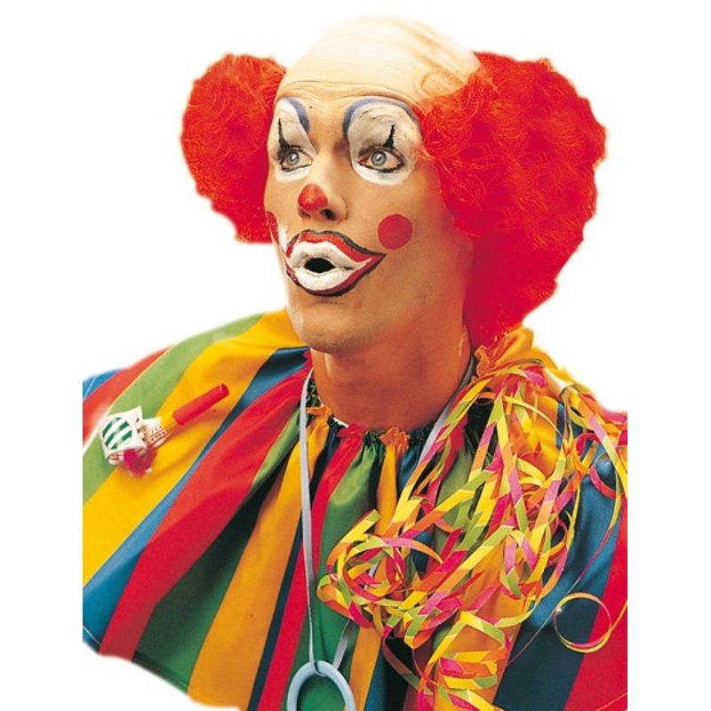 Half bald clown wig