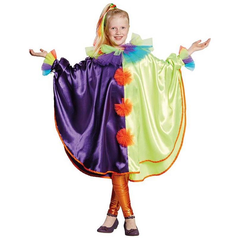 Harlequin clown cloak child costume 128