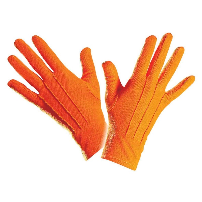 Orange elegant gloves