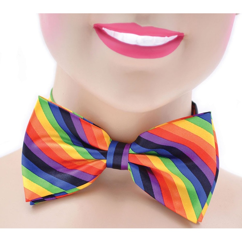 Rainbow pattern bow tie unisex