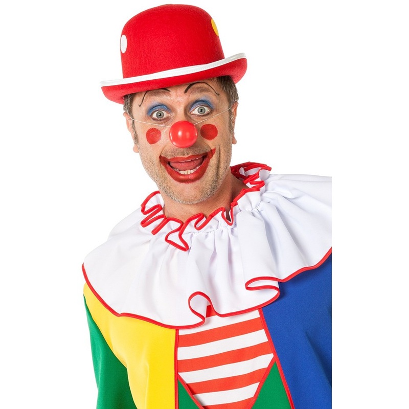 Red clown bowler hat