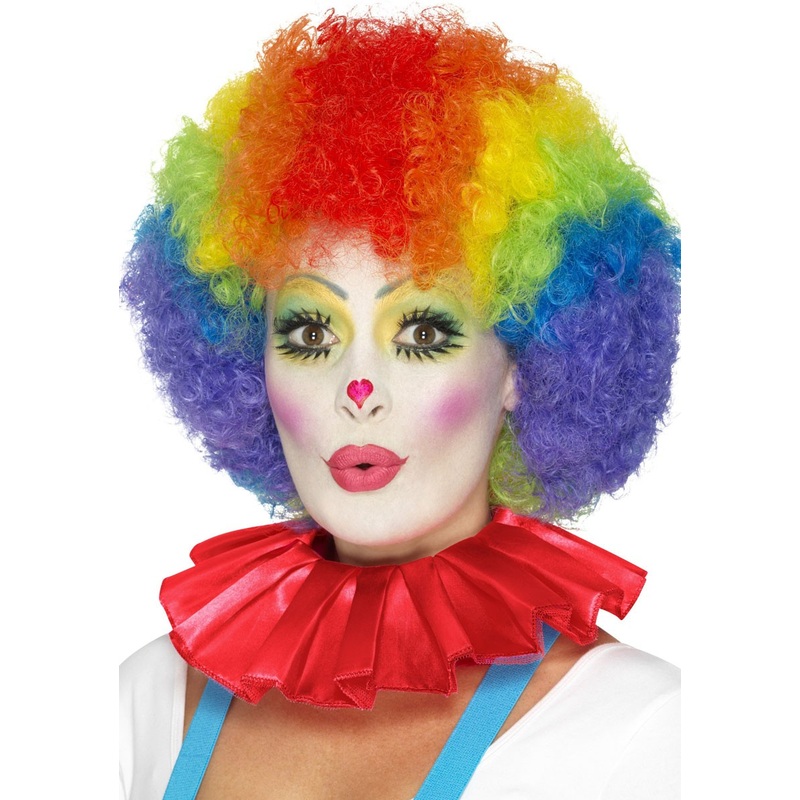 Red clown ruff for adults