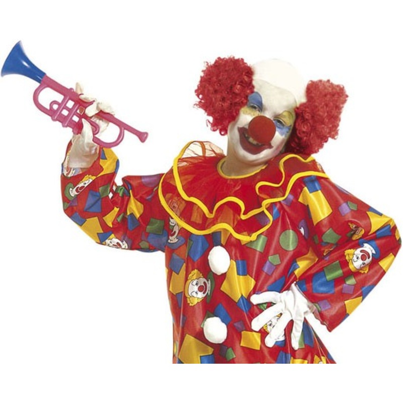Red clown wig with curls