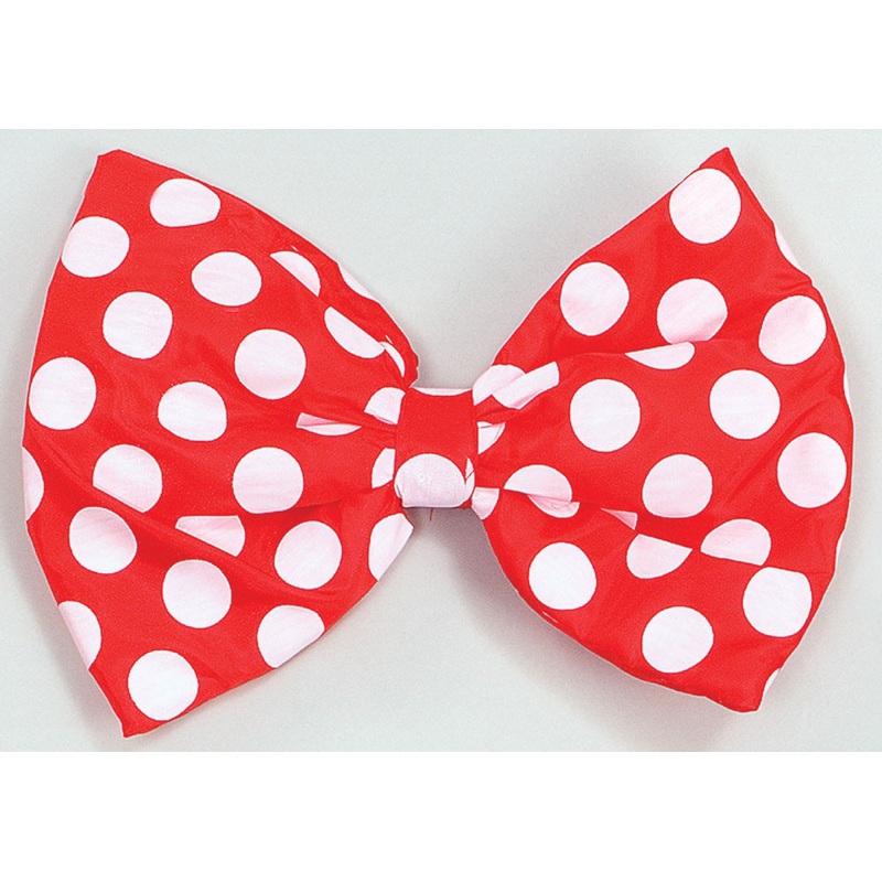 Red dotted giant bow tie