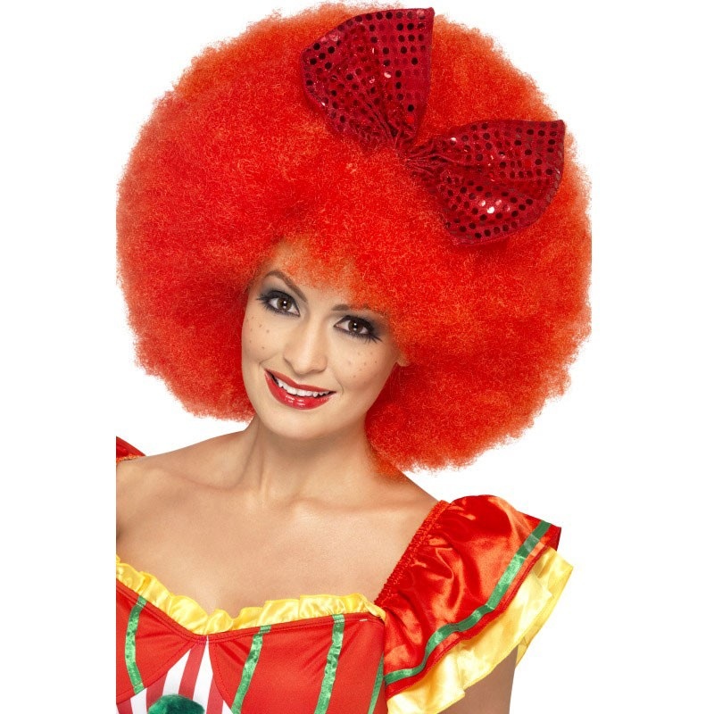 XXL Afro clown wig red