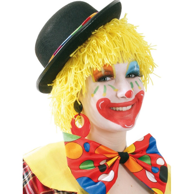 Zotty clown fringe wig in yellow