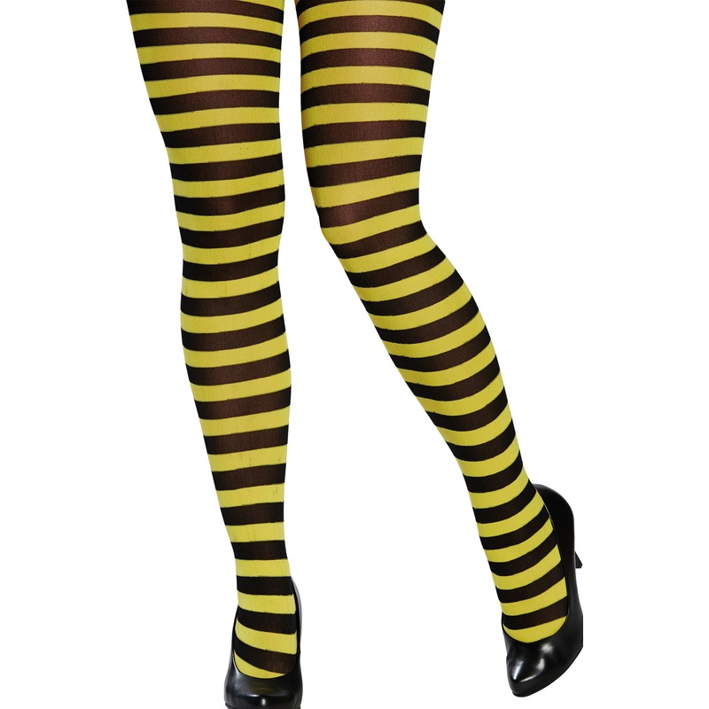 Bees tights black yellow