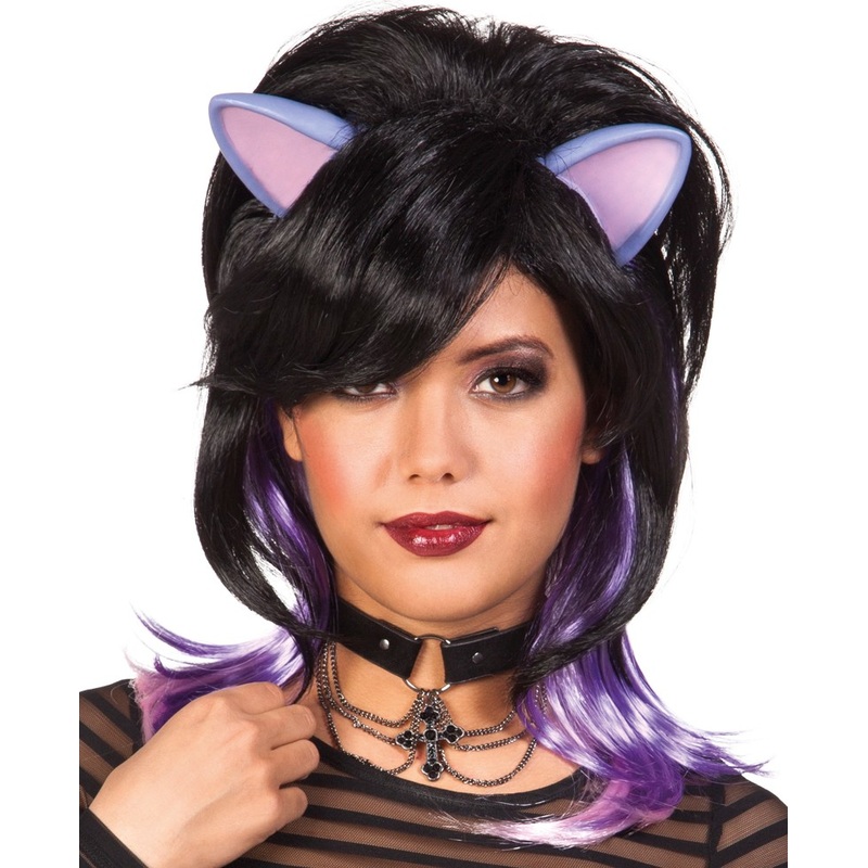 Black purple ear wig Irmi