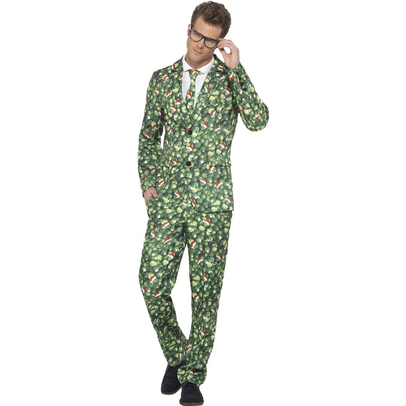 Christmas Brussels sprouts party suit M