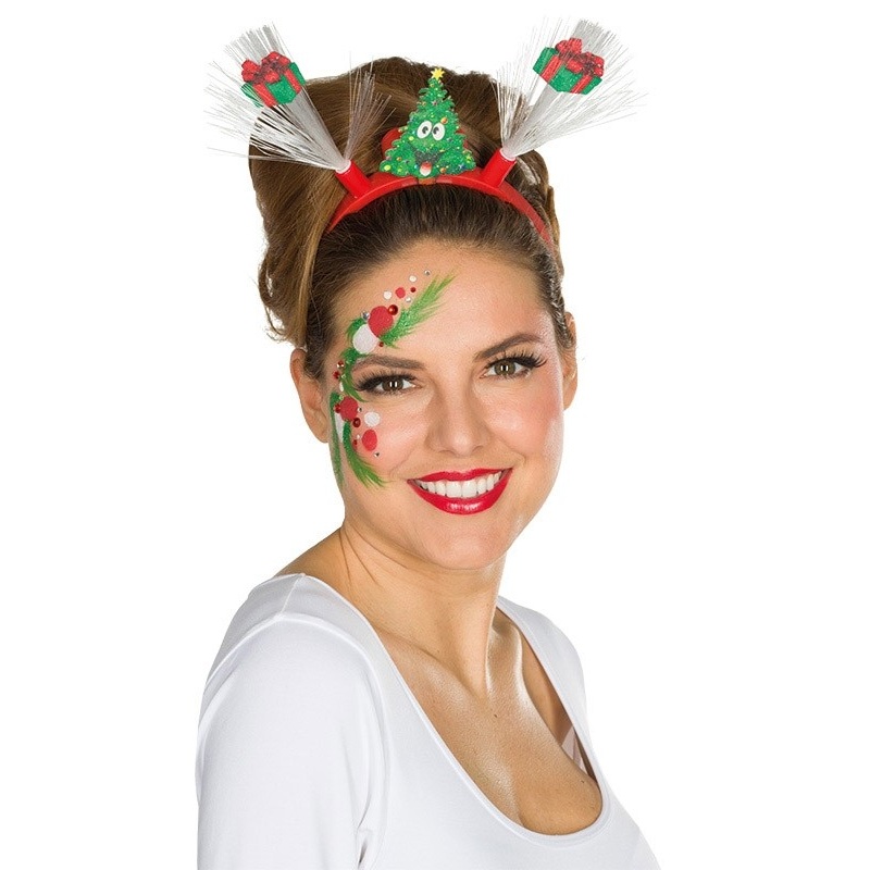 Christmas hairband Happy X-Mas Tree with LED