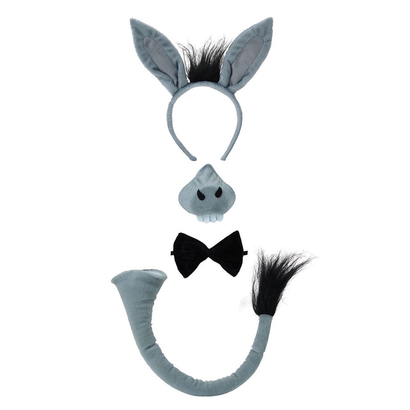 Donkey set with sound for children, 4 pieces