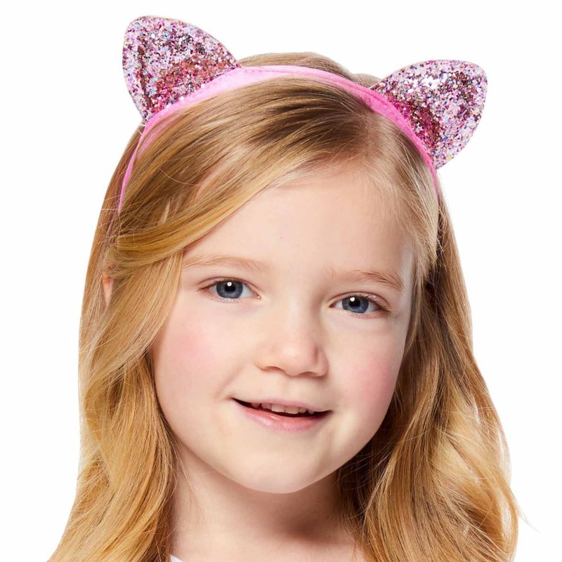 Glamor cat ears headband pink