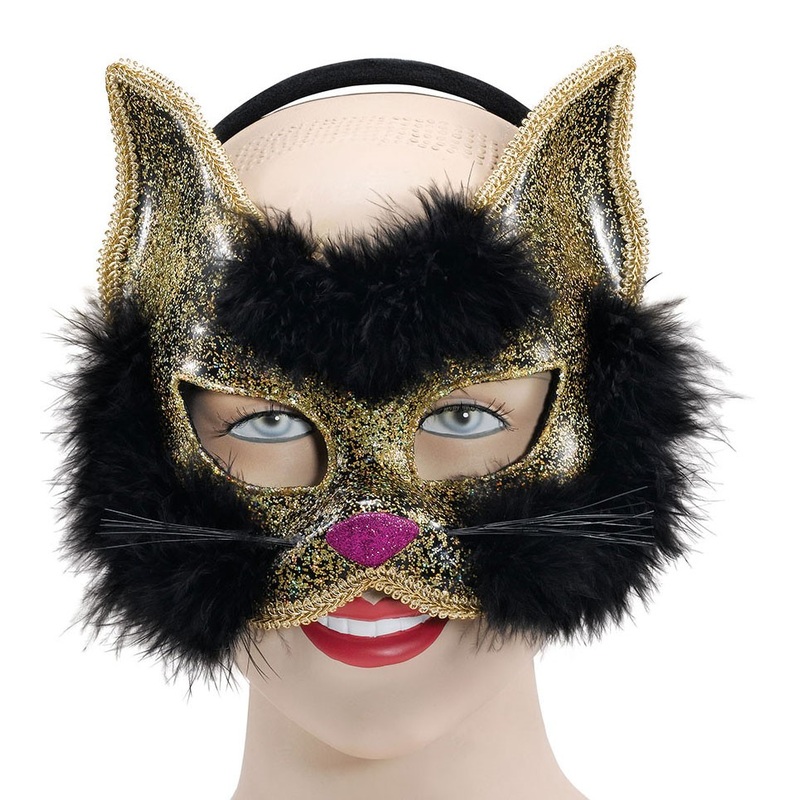 Golden glitter mask