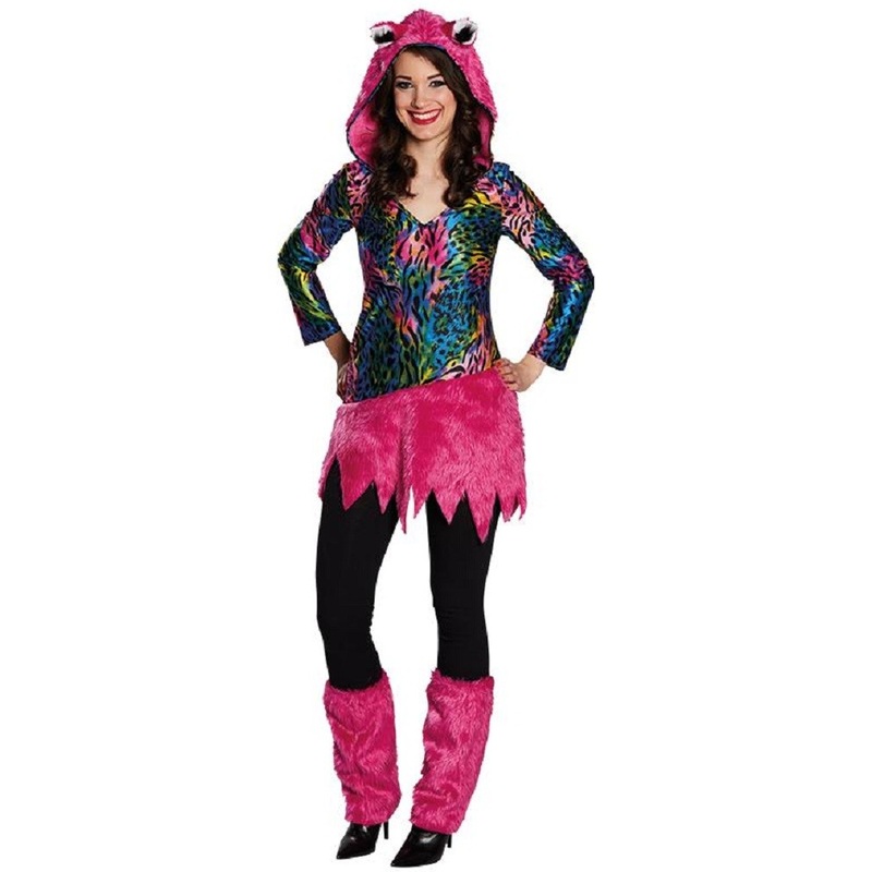 Neon kitten plush costume for women 32