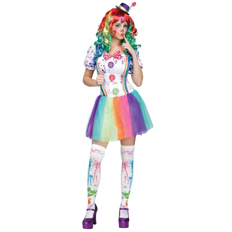 Painted clown ladies costume S-M