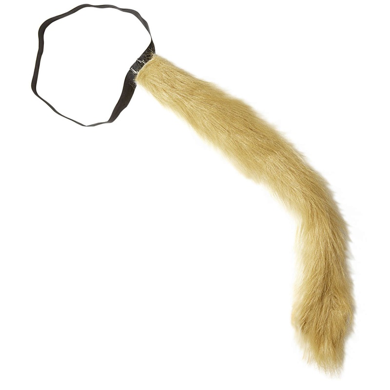 Plush animal tail in light brown