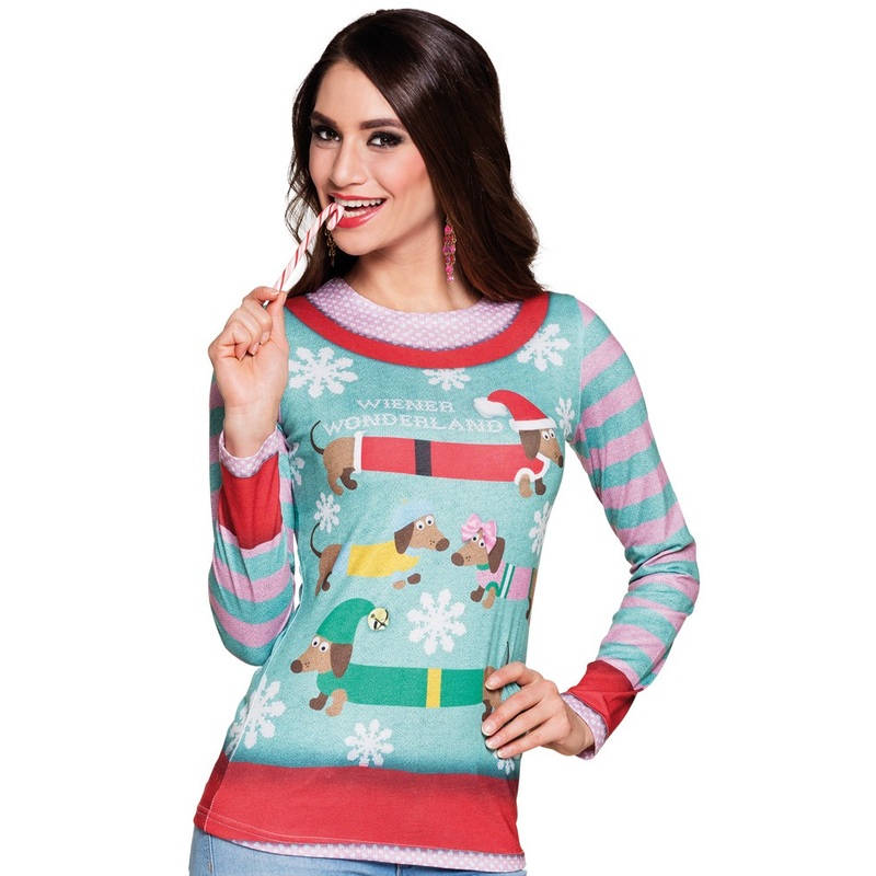 Wiener Wonderland Dachshund Christmas shirt for women S