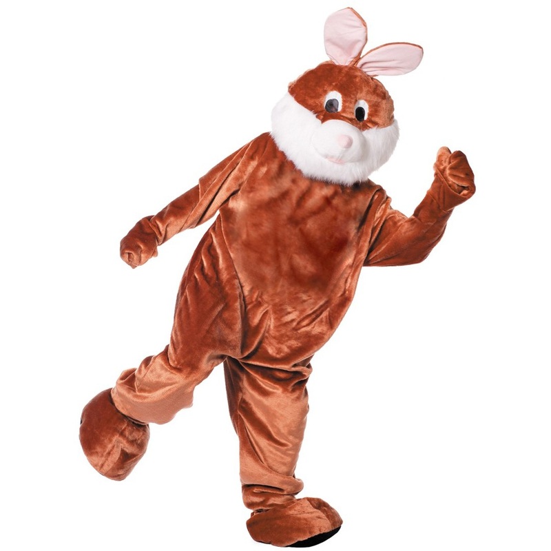 Plush bunny carrot mascot costume