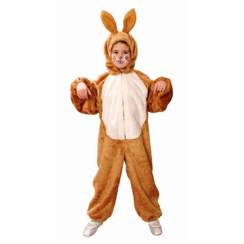 Plush rabbit costume for children