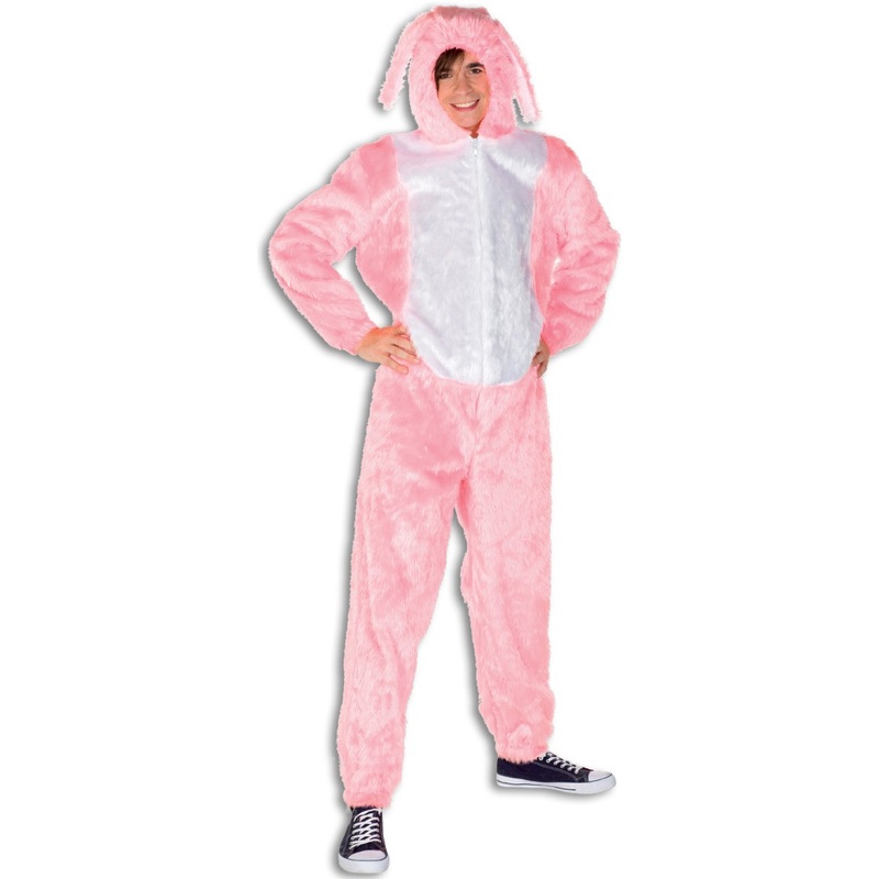 Plush rabbit costume in pink 48