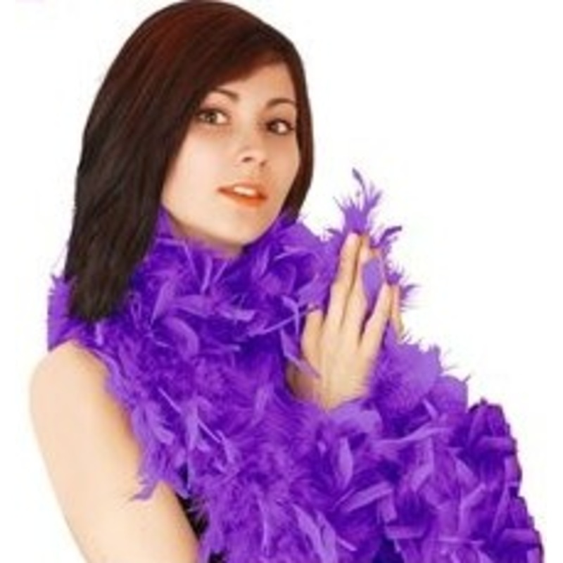Purple feather boa Clarisse