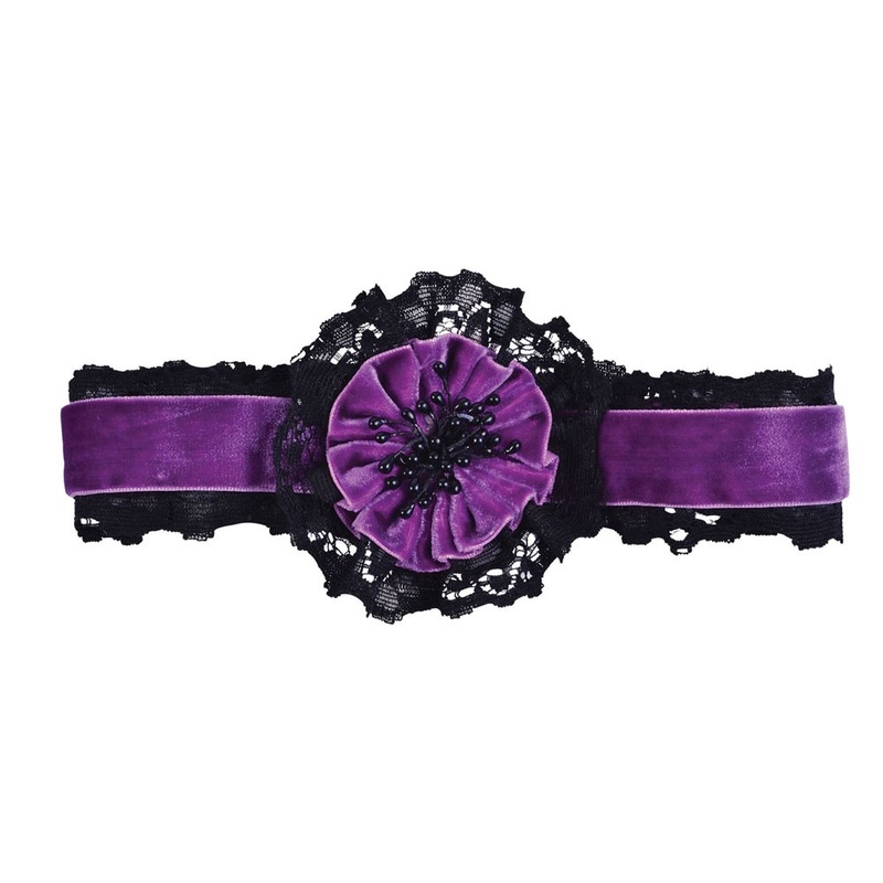 Purple lace choker