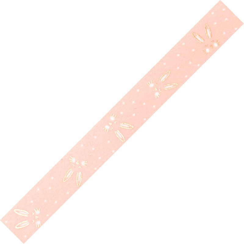 Washi Tape Hotfoil Hase rosgold 15mmx5m