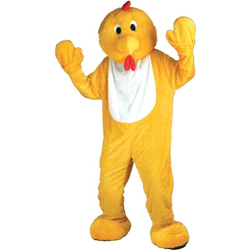 Yellow mascot chicken costume